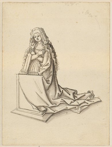 Kneeling Mary at a Prayer Desk
