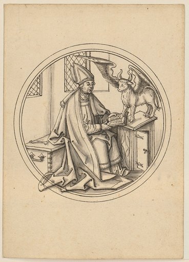 Saint Augustine or Ambrose (with the Bull of Luke)