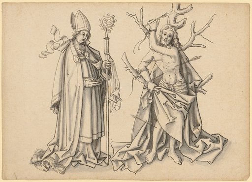 Saint Sebastian and a Bishop