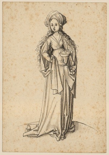 Wise Virgin with Turban-like Headgear