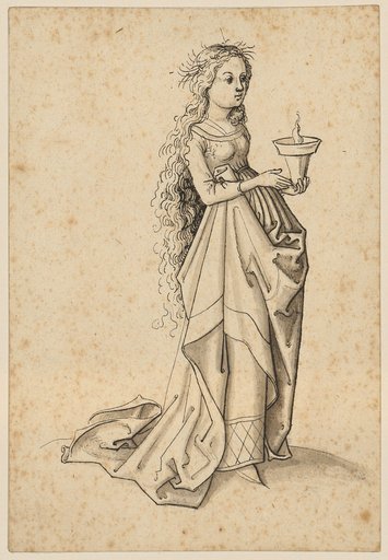Wise Virgin with Gathered Dress, Facing Right