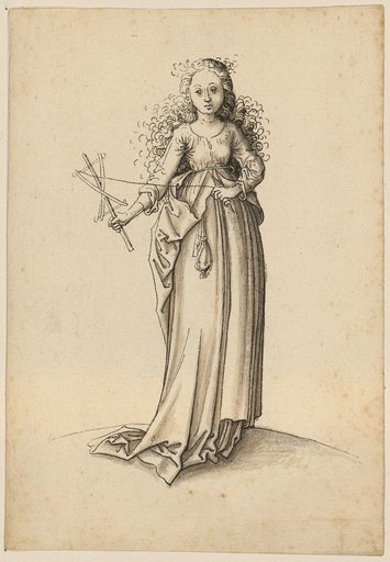 Standing Girl with a Spool of Yarn