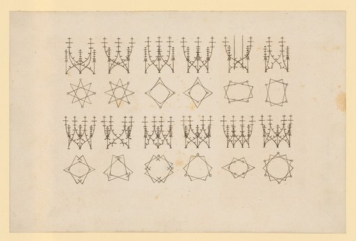 Schemata of Floor Plans and Elevations for Baldachins (Instructional Sheet)