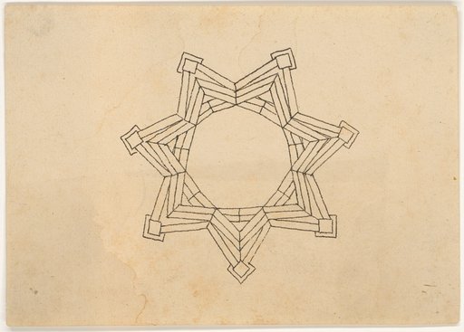 Constructed Baldachin Floor Plan, Star-Shaped