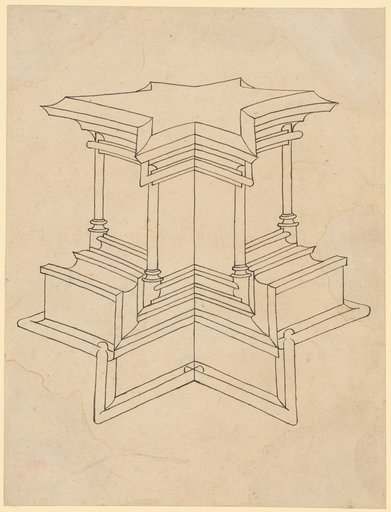 Perspective view of a pedestal