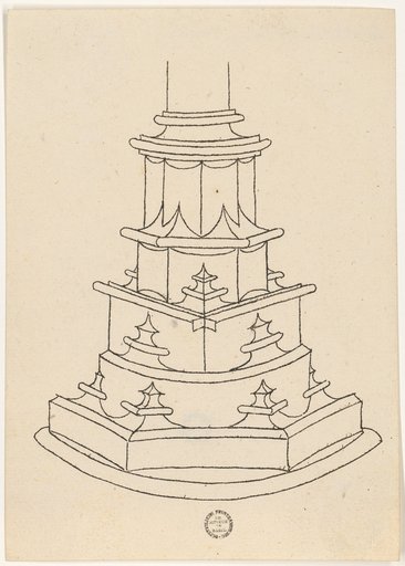 Perspective elevation of a pillar pedestal