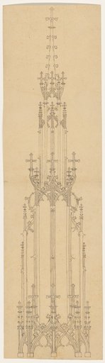 Elevation of a baldachin tower