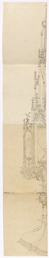 Elevation of a tower monstrance (left half)