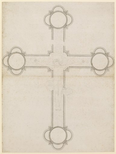 Elevation of an Altar or Processional Cross (Front Side)