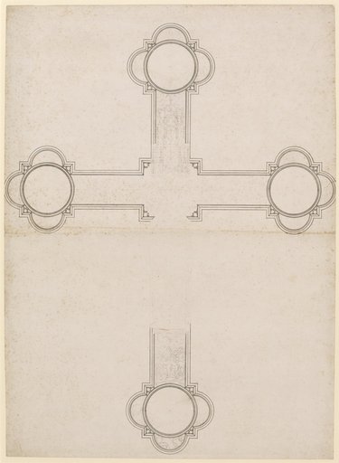 Elevation of an Altar or Processional Cross (Back Side)