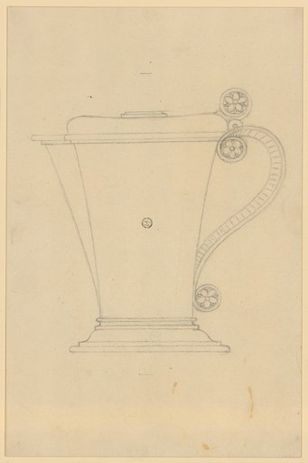 Lidded Beaker or Jug with Volute Handle