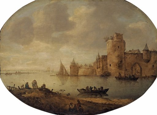Sea Inlet with an Ancient Fortress
