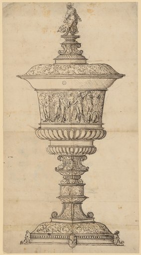 Lidded cup with the Triumph of David