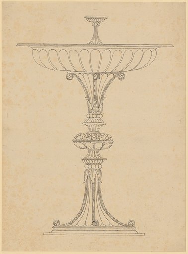 Ornate bowl on a high foot