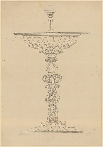 Ornate bowl on a high foot