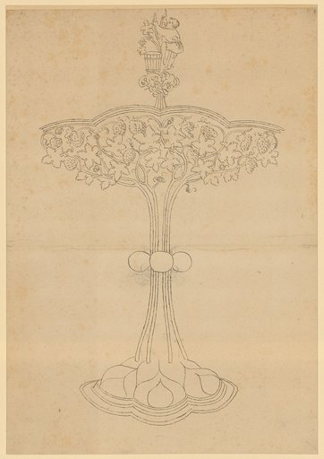 Ornate bowl with grapevines and a vintner