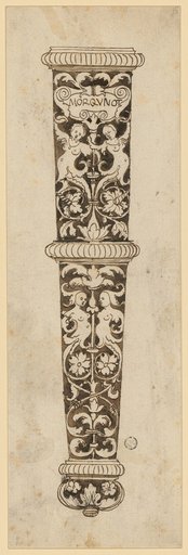 Dagger scabbard with foliate ornaments