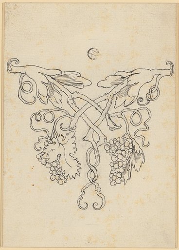 Ornament of two grapevines with grapes