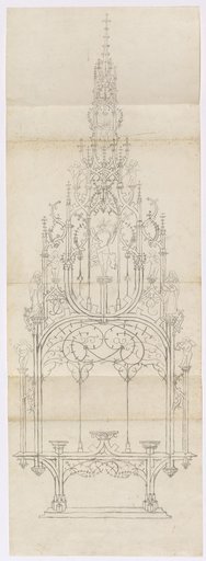 Elevation of a carved altarpiece