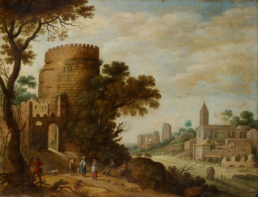 Roman landscape with shepherds