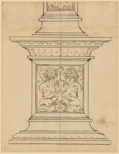 Ornamented base of a pilaster or pillar