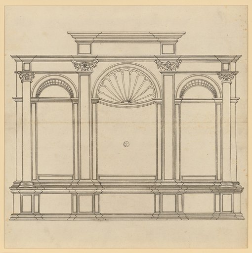 Elevation of a Three-Part Wall Division (or Altar Case)