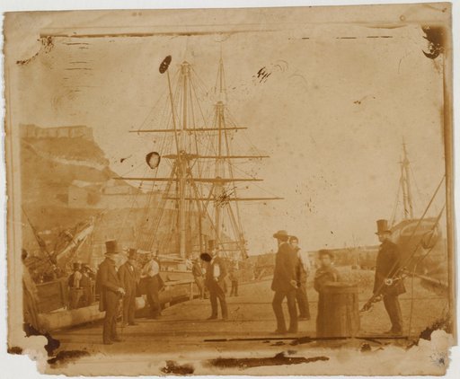 Harbor of Scarborough with Passersby