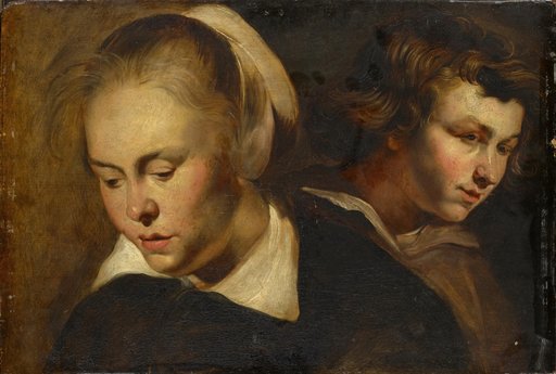 Study Heads of a Girl and a Boy