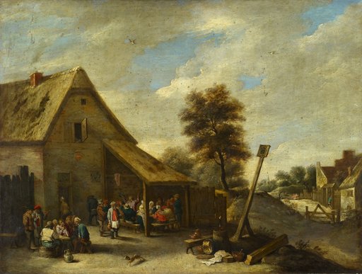 Peasants in front of a Village Inn