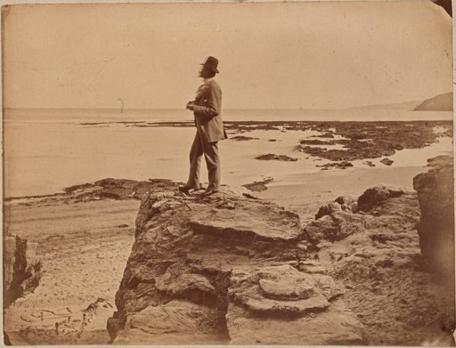 Man on the Rocky Coast near Scarborough