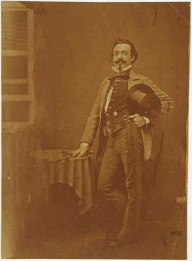 Portrait of Frank Buchser in full-length