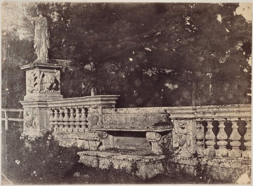 Balustrade in the park of the Villa Medici in Rome
