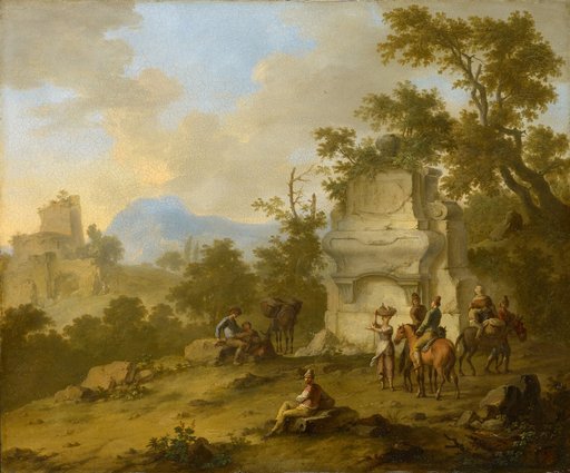 Landscape with a Tomb and Riders