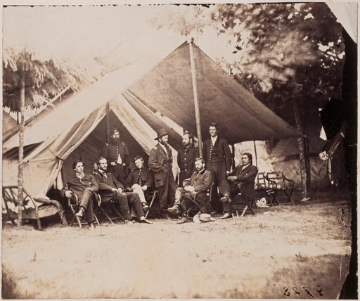 General Ulysses S. Grant and Other Members of the Union Army Before a Tent in Headquarters City Point (now: Hopewell) near Petersburg, Virginia