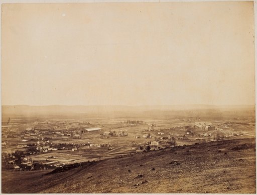 View of Chattanooga, Tennessee, with a Railroad Depot and Army Camp