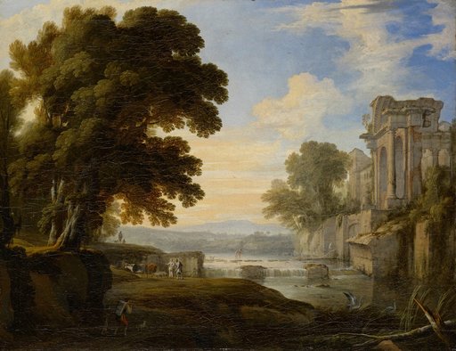Riverbank with Ancient Ruins
