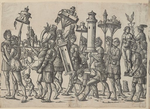 Soldiers with the Symbols of Conquered Cities and Idols
