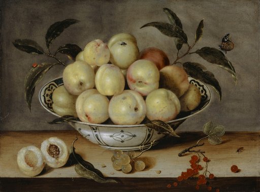 Still Life with Peaches in a Chinese Porcelain Bowl