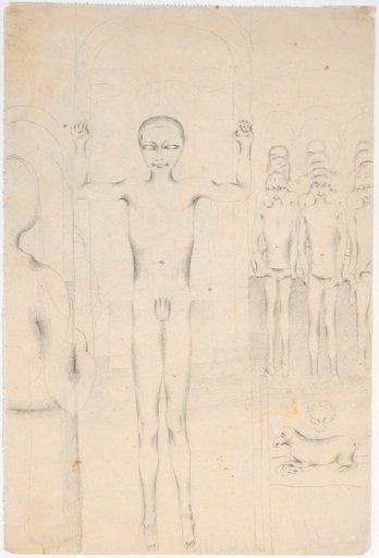 Sacrificer with Group of Figures and Lamb