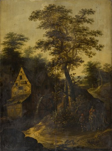 Landscape with Watermill and Figures
