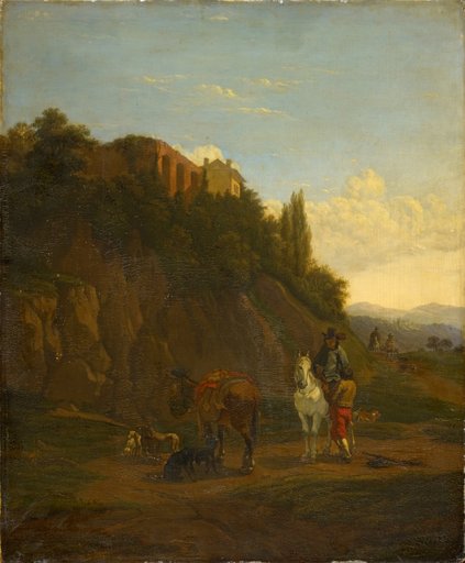 Italian Landscape with Travelers