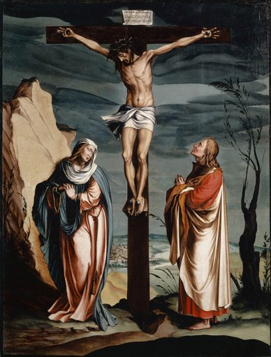 Christ on the Cross between Mary and John