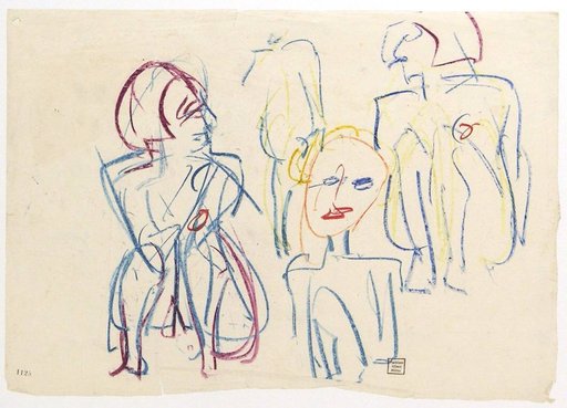 Figural Sketch (Four Figures)