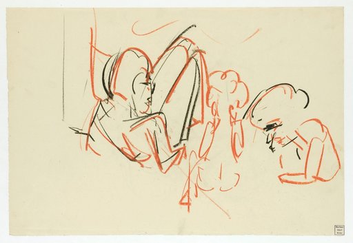 Figural Sketch (Three Figures)