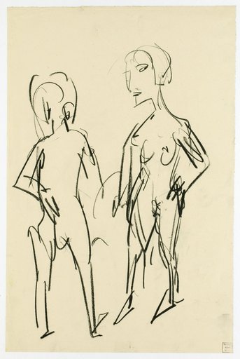 Figural Sketch (Two Nudes)