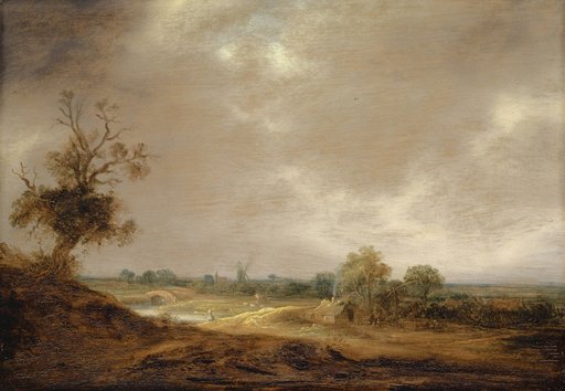 Landscape with Watercourse and Farmhouse