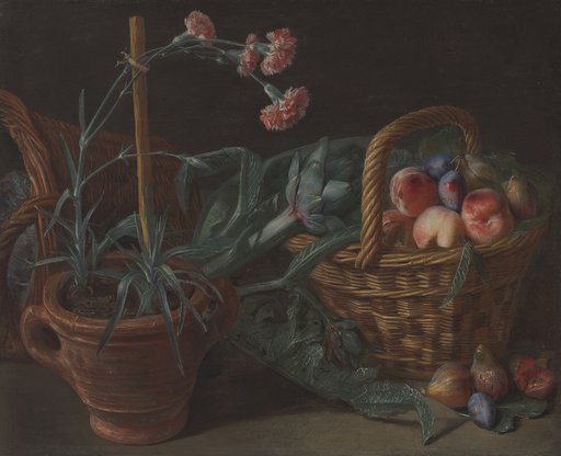 Basket of Fruit and Carnation