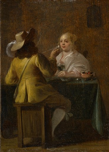 Officer and Girl with Wine