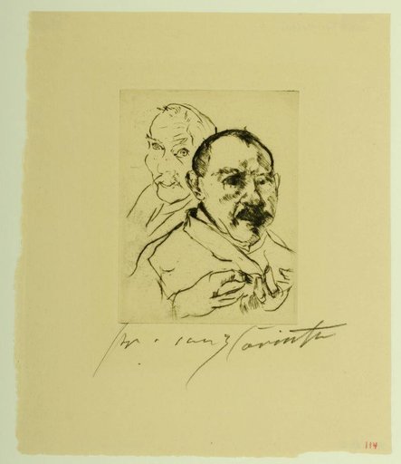 Two Male Study Heads (Self-Portraits)
