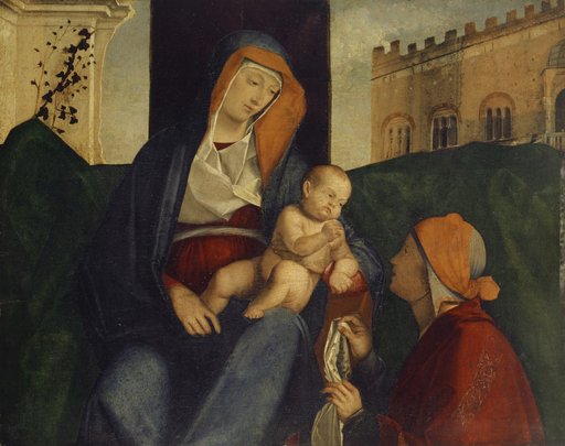 Madonna with Child and a Devotee
